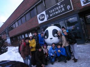 The big group of us outside of Panda